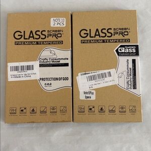 4 tempered glass screen protectors for the Samsung Galaxy note 10 new in box